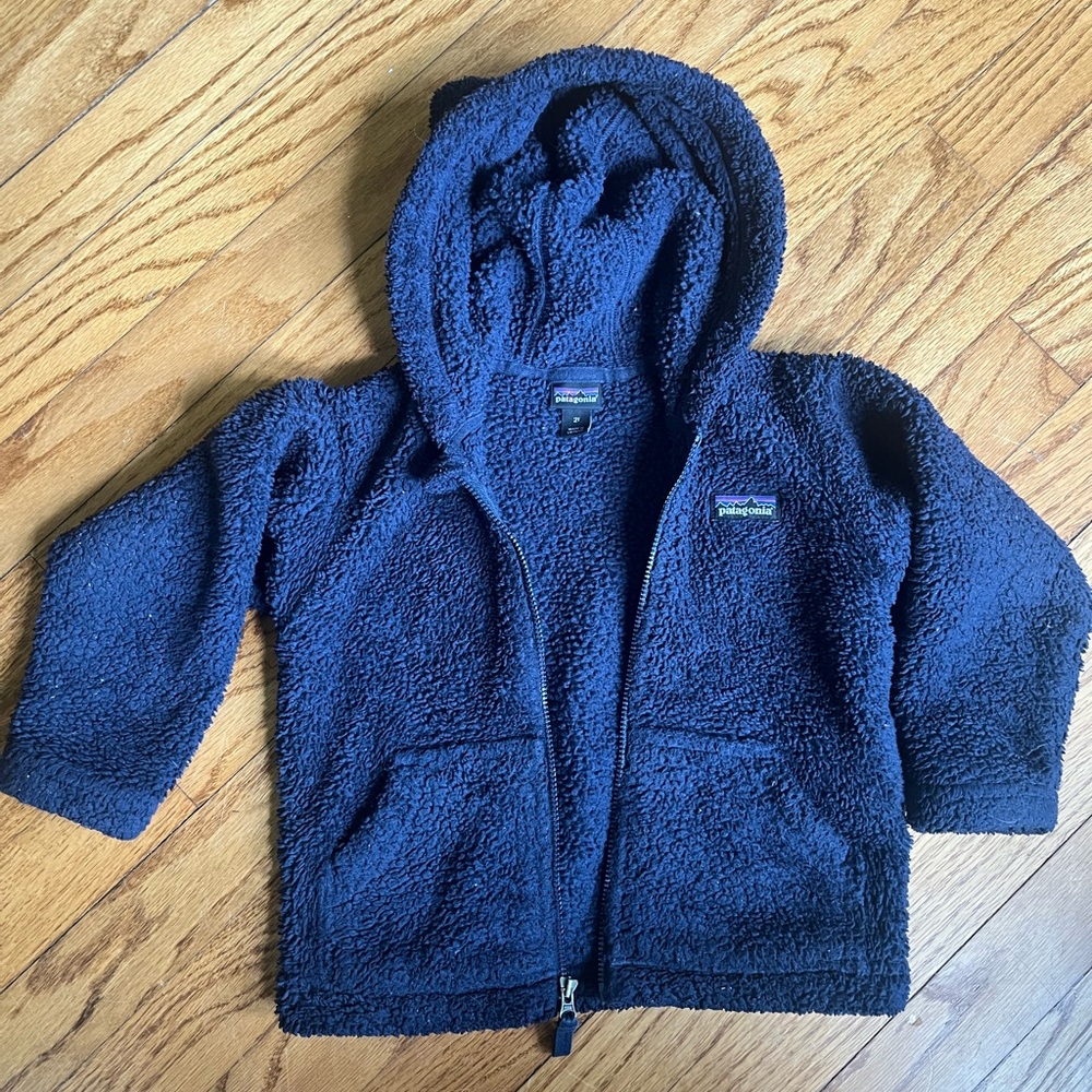 Patagonia Furry Friends 2T Blue Fleece Hoodie